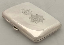 A First World War Silver Cigarette Case, with Irish Guards Cypher. Birmingham 1914 A & J Zimmerman Ltd. 3 troy ounces.
