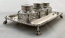 George III Silver Inkstand, Arms of Fitzgerald & Conolly. London 1769 Edward Aldridge II. 12 troy ounces.