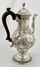 Georgian, George III, Silver Coffee Pot. London 1772 William Grundy. 31 troy ounces.