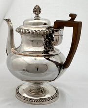 Late Georgian Old Sheffield Plate Pedestal Teapot, circa 1825.