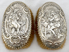 Georgian, George III, Pair of Silver Mounted Brushes. London 1809 & 1811