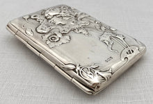 Edwardian Art Nouveau Silver Cigarette Case. London 1902 Benner, Friedrich & Co. 2.5 troy ounces