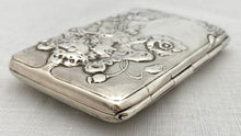 Edwardian Art Nouveau Silver Cigarette Case. London 1902 Benner, Friedrich & Co. 2.5 troy ounces