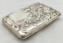 Edwardian Art Nouveau Silver Cigarette Case. London 1902 Benner, Friedrich & Co. 2.5 troy ounces