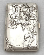 Edwardian Art Nouveau Silver Cigarette Case. London 1902 Benner, Friedrich & Co. 2.5 troy ounces
