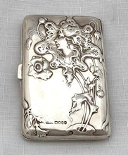 Edwardian Art Nouveau Silver Cigarette Case. London 1902 Benner, Friedrich & Co. 2.5 troy ounces