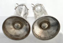 Pair of Art Deco WMF Silver Plated & Glass Vases.