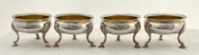 Georgian, George III, Four Silver Salts. London 1792 Peter & Ann Bateman. 6 troy ounces.