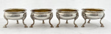 Georgian, George III, Four Silver Salts. London 1792 Peter & Ann Bateman. 6 troy ounces.