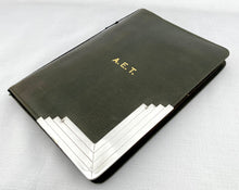Art Deco Silver Mounted Blotting Wallet. London 1928 Asprey & Co. Ltd.