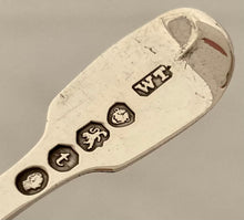 William IV Silver Caddy Spoon. London 1834 William Theobalds. 0.48 troy ounces.