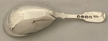 William IV Silver Caddy Spoon. London 1834 William Theobalds. 0.48 troy ounces.