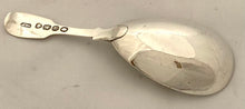 William IV Silver Caddy Spoon. London 1834 William Theobalds. 0.48 troy ounces.