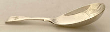 William IV Silver Caddy Spoon. London 1834 William Theobalds. 0.48 troy ounces.
