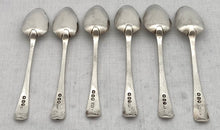 Georgian, George III, Six Silver Teaspoons. London 1808 Robert Rutland. 3.3 troy ounces.