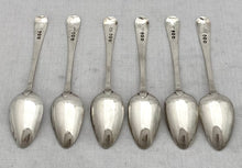 Georgian, George III, Six Silver Teaspoons. London 1808 Robert Rutland. 3.3 troy ounces.