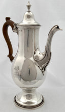 Georgian, George III, Silver Coffee Pot. Newcastle 1788 John Mitchison. 28 troy ounces.