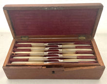 Georgian, George III, Cased Set of Eighteen Silver & Mother of Pearl Knives. Crested for Eyre. London 1803 Moses Brent.