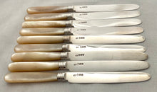 Georgian, George III, Cased Set of Eighteen Silver & Mother of Pearl Knives. Crested for Eyre. London 1803 Moses Brent.