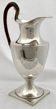 19th Century Silver Plated Shield Shape Ewer.