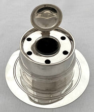 George V Silver Capstan Inkwell. London 1912 Sebastian Garrard. 9.2 troy ounces.
