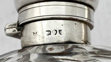Large Victorian Silver & Glass Hip Flask. London 1895 Charles Fox & Co. Ltd.