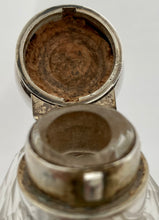 Large Victorian Silver & Glass Hip Flask. London 1895 Charles Fox & Co. Ltd.