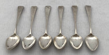 Georgian, George III, Six Silver Teaspoons. London 1804 Godbehere, Wigan & Boult. 2.5 troy ounces.