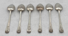 Georgian, George III, Six Silver Teaspoons. London 1804 Godbehere, Wigan & Boult. 2.5 troy ounces.