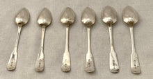 Georgian, George III, Six Scottish Silver Teaspoons. Edinburgh 1817 Andrew Wilkie. 2.7 troy ounces.