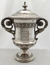 George IV Silver Cup & Cover of Hunting & Coursing Interest. London 1824 Joseph Angell I. 43.6 troy ounces.
