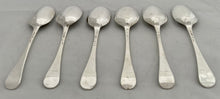 Georgian, George II, Six Hanoverian Pattern Silver Tablespoons. London 1740 Edward Bayley. 13.7 troy ounces.
