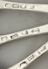 Georgian, George II, Six Hanoverian Pattern Silver Tablespoons. London 1740 Edward Bayley. 13.7 troy ounces.