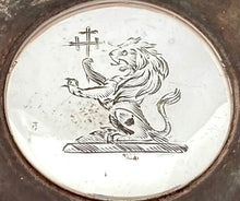 Georgian, George IV, Four Crested Old Sheffield Plate Bottle Coasters. Circa 1820 - 1830.