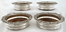 Georgian, George IV, Four Crested Old Sheffield Plate Bottle Coasters. Circa 1820 - 1830.