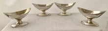Georgian, George III, Four Scottish Silver Salts, Crested for Stuart of Bute. Edinburgh circa 1780 - 1810. 8.4 troy ounces.