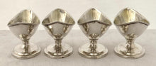 Georgian, George III, Four Scottish Silver Salts, Crested for Stuart of Bute. Edinburgh circa 1780 - 1810. 8.4 troy ounces.