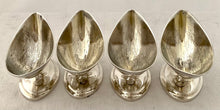 Georgian, George III, Four Scottish Silver Salts, Crested for Stuart of Bute. Edinburgh circa 1780 - 1810. 8.4 troy ounces.