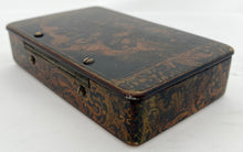 A Napoleon Bonaparte Penwork Snuff Box, circa 1830.