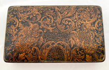A Napoleon Bonaparte Penwork Snuff Box, circa 1830.