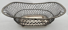 19th Century Silver Plate on Copper Wire Work Basket.