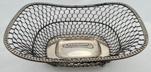 19th Century Silver Plate on Copper Wire Work Basket.