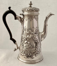 Georgian, George II, Silver Coffee Pot. London 1734 John Fossey. 22 troy ounces.