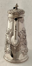 Georgian, George II, Silver Coffee Pot. London 1734 John Fossey. 22 troy ounces.