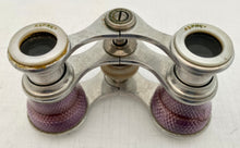 Asprey Guilloche Enamel & Mother of Pearl Opera/Theatre Glasses.