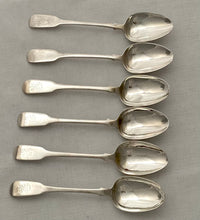 A Set of Six Matched Georgian Silver Dessert Spoons. London 1815/23. 6.5 troy ounces.