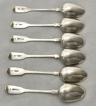 A Set of Six Matched Georgian Silver Dessert Spoons. London 1815/23. 6.5 troy ounces.