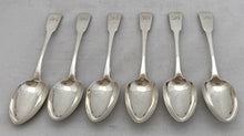 Georgian, George IV, Six Silver Tablespoons. London 1820 Solomon Royes. 15.4 troy ounces.