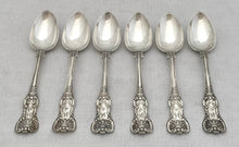 Six Victorian Scottish Silver Teaspoons. Glasgow 1853 Alexander Coghill. 5 troy ounces.