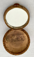 The Battle of Waterloo Gilt Metal & Enamel Hand Painted Compact.